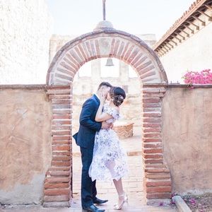 ASOS grey flower tulle dress